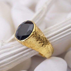 Bold Collection Onyx Unisex Men's Ring By Omer Handmade 925 k Sterling Silver 24