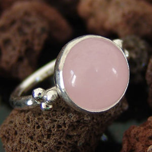 Turkish Pink Quartz Ring Handmade Designer Jewelry By Omer 925 Sterling Silver 