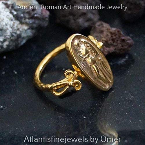 Vintage Roman Coin Ring 14K Yellow Gold
