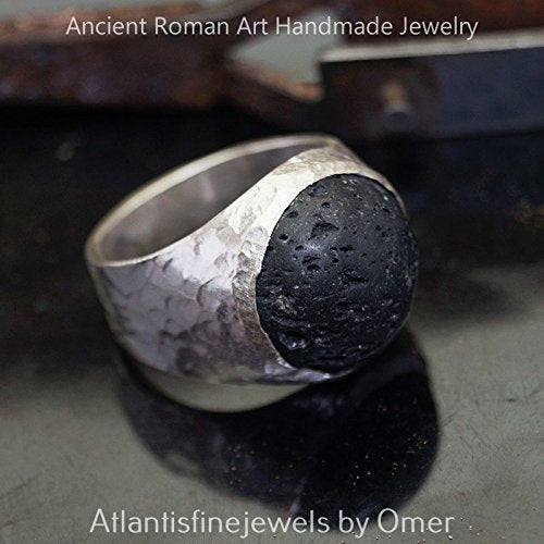 Turkish Lava Ring Handmade Designer Jewelry By Omer 925 Sterling Silver 