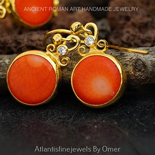 Antique Coral Earrings with Pearls Rose Gold | Eredi Jovon Venice