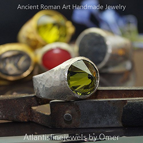  Turkish Peridot Ring Handmade Designer Jewelry By Omer 925 Sterling Silver