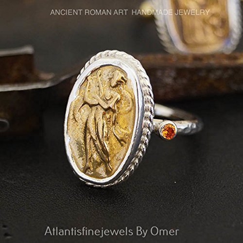 Turkish Coin Ring Handmade Designer Jewelry By Omer 925 Sterling Silver