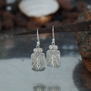 925 k Sterling Silver Bee Coin Earrings Roman Art Turkish Fine Jewelry By Omer