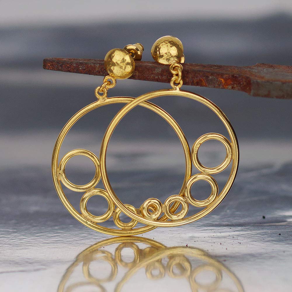 14k Gold Large Hoop Earrings | Anthropologie Japan - Women's Clothing,  Accessories & Home