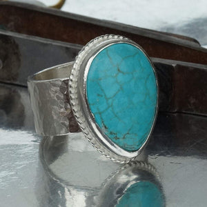  Turkish Turquoise Ring Handmade Designer Jewelry By Omer 925 Sterling Silver 