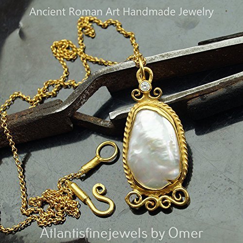 *MADE TO ORDER* Omer Handmade 925 Silver Free Form Pearl Artisan Dainty Necklace
