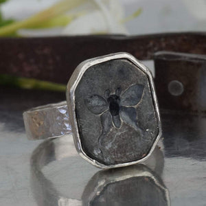 Turkish Butterfly Coin Ring Handmade Designer Jewelry By Omer 925 Sterling Silver 
