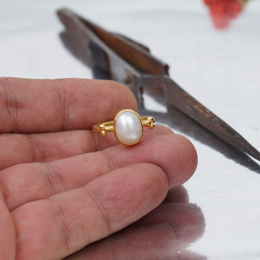 Buy Pearl Ring, 925 Sterling Silver Ring, Round Pearl Ring, Freshwater Pearl  Ring, Ring for Women, Handmade Silver Ring, Boho Ring, Gift for Her Online  in India - Etsy