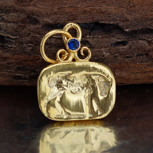 Omer Turkish Roman Coin Jewelry Bull Pendant, wild life, american bison