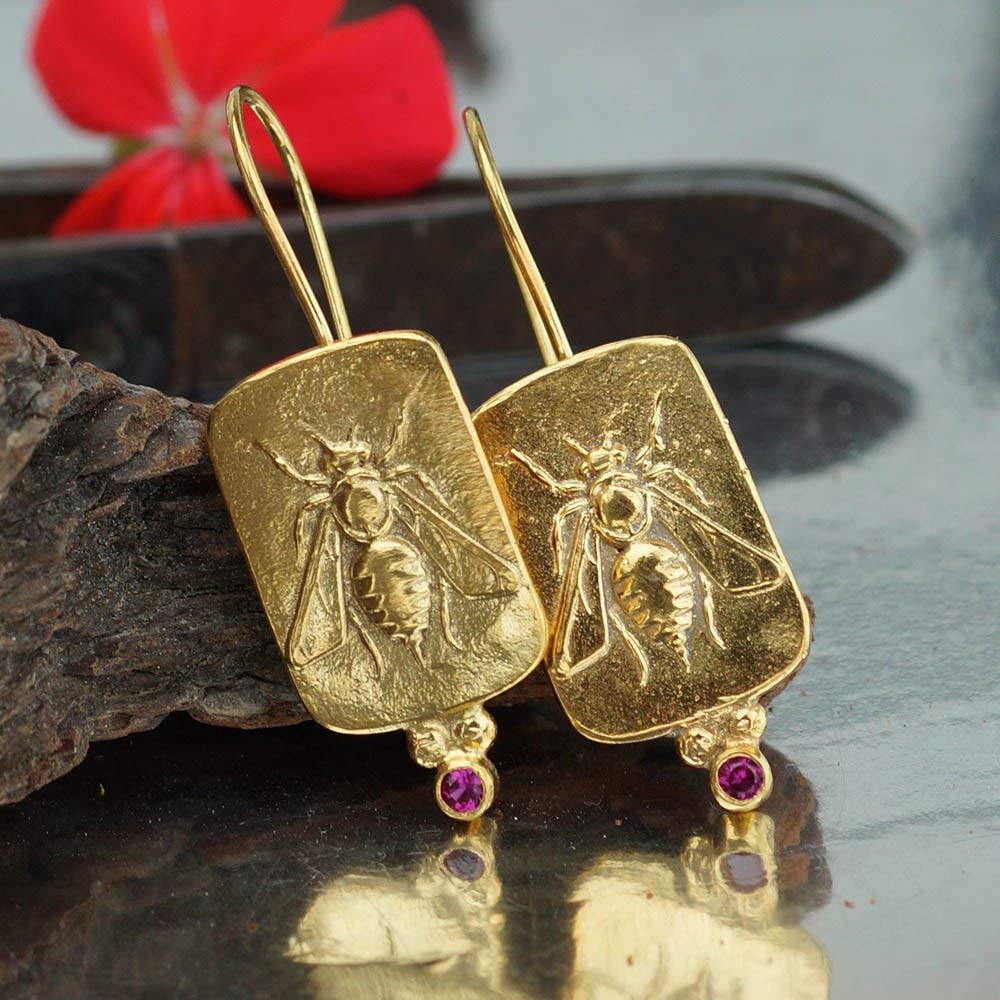 Goldbug Bee Stud Earrings