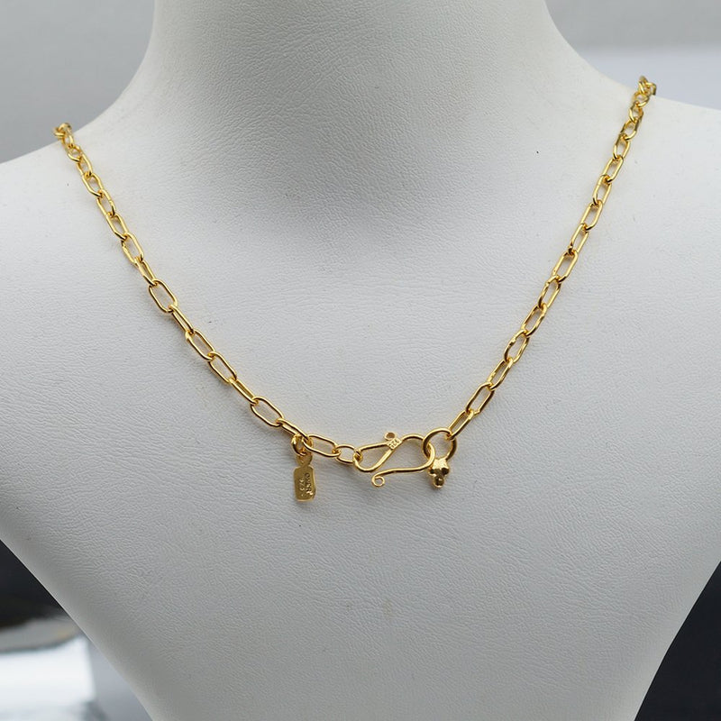 Handmade Sterling Silver 925k Link Chain By Omer 24k Gold Vermeil Jewelry
