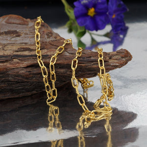 Handmade Sterling Silver 925k Link Chain By Omer 24k Gold Vermeil Jewelry